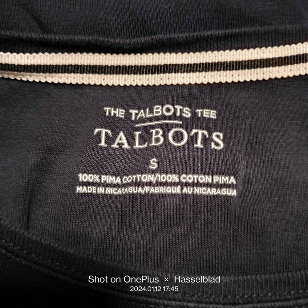 The Talbots Tee Pima Cotton Size Small Navy blue - Picture 5 of 6